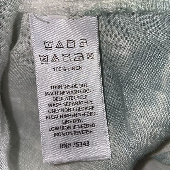 RACHEL ZOE 100% Linen Long Sleeve Blouse-L - Picture 5 of 5